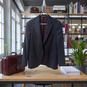 Jack Victor Blue Wool Blazer | Super 110s | Made in Canada | Size 44